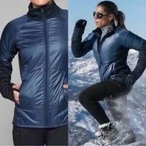 Athleta‎ Rock Creek Hybrid Insulated Jacket Nautical Navy Blue Women's Size L